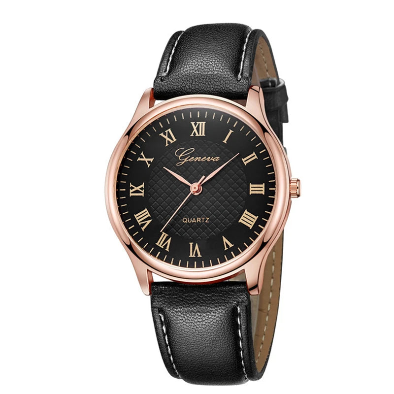 ChronoState Black Rose Gold – Luxury Quartz Business Watch | Waterproof Leather Men’s Watch