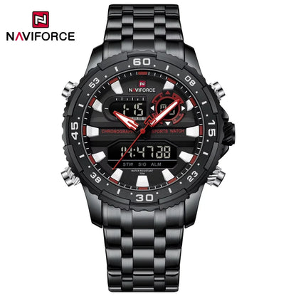 Men's Watches NAVIFORCE Original Trend Brand LCD Display Analog Digital Quartz Man Clock 30m Waterproof Luminous Male Wristwatch