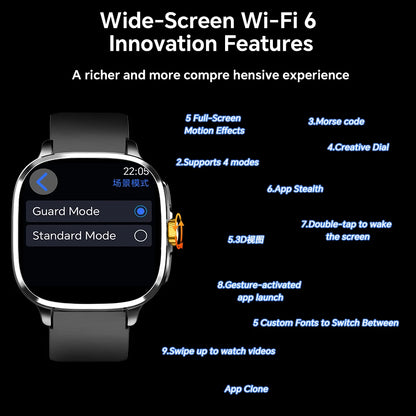 Global Version Android 13.0 S99 Smartwatch 2.4 inch Amoled Screen insert Sim Card GPS WIFI 190° Rotating Camera Game Smart Watch