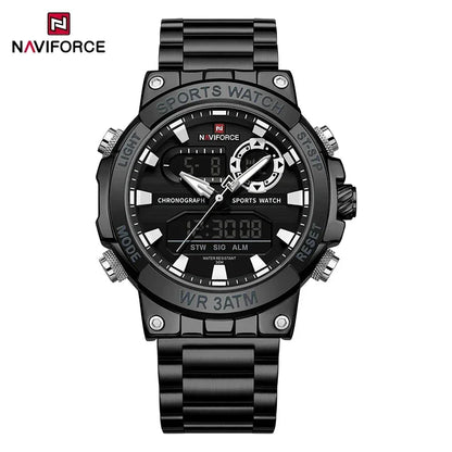 NAVIFORCE Men Military Watch Waterproof Wristwatch Dual Display Quartz Clock Sport Watch Male Big Watches Men Relogios Masculino