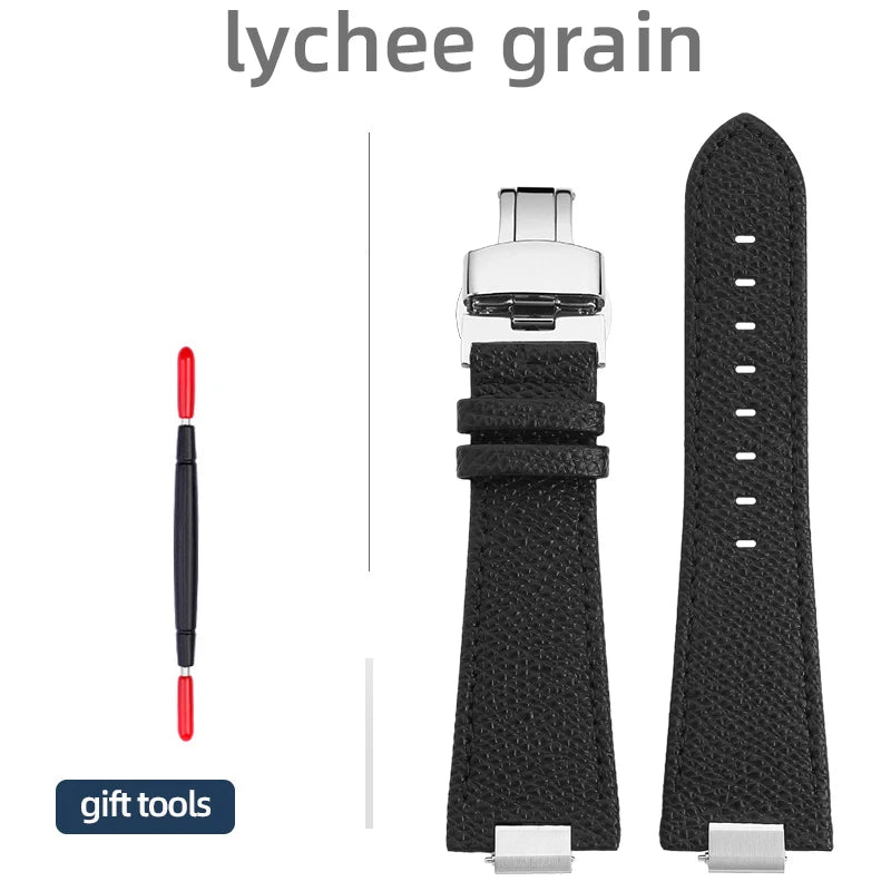 27 * 12mm 1853 PRX T137 watch strap for Tissot PRX men 40mm T137.407/T137.417 raised strap plain/bamboo/lychee pattern watchband