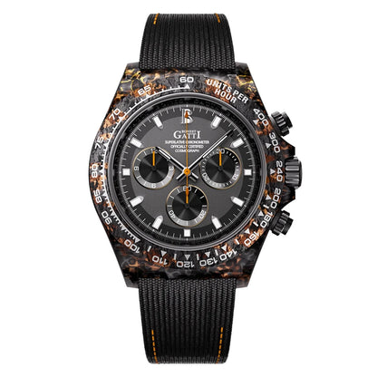ChronoState BONEST GATTI BG9010 – 39MM Automatic Chronograph Watch | Carbon Fiber Sapphire Timepiece