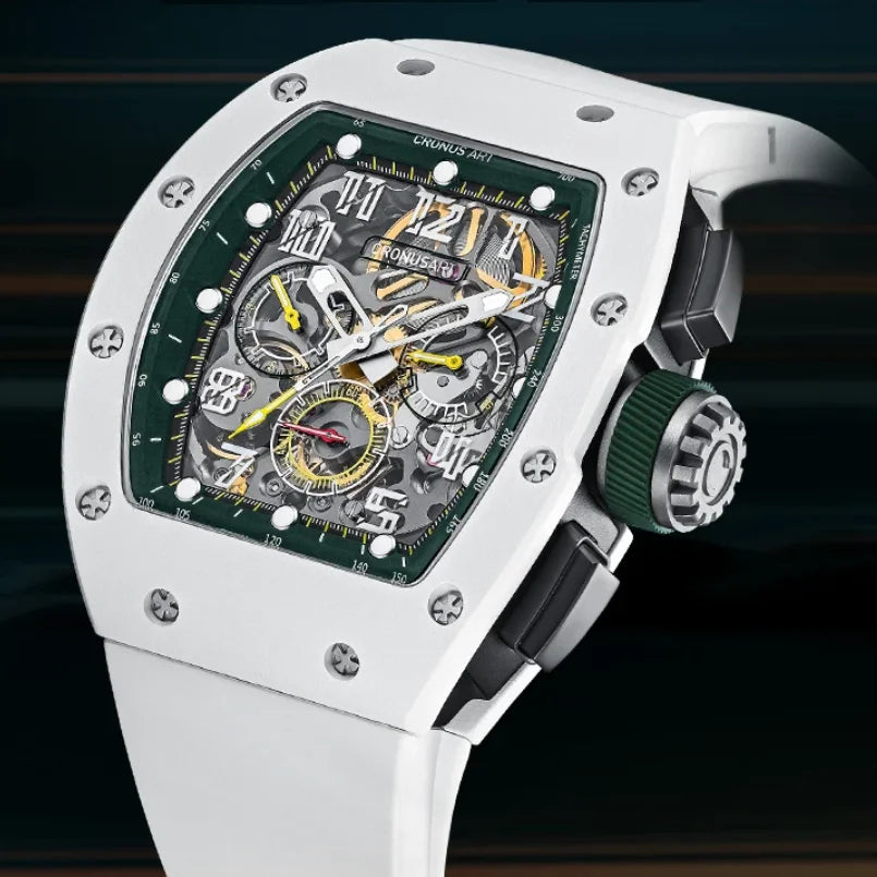 ChronoState CRONUSART CM09-013 50MM – Automatic Tonneau Chronograph Watch | Sapphire Luminous Mechanical Timepiece