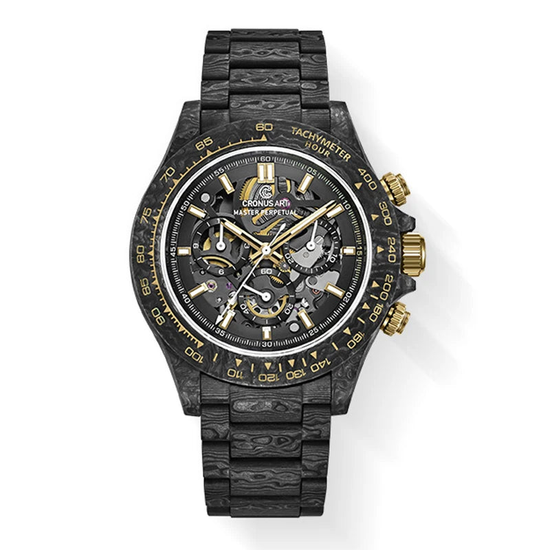 ChronoState CRONUSART CM01-027 – 42MM Automatic Chronograph Watch | Carbon Fibre Skeleton Timepiece