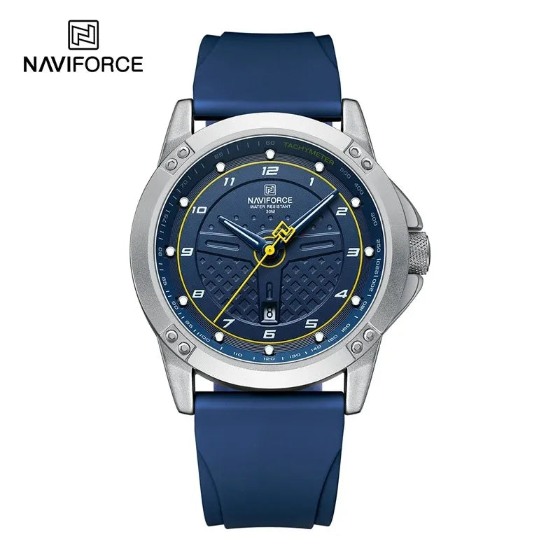 NAVIFORCE Watch For Men Classic Fashion Date Luminous Waterproof Sport Silicone Strap Quartz Wristwatches Relogio Masculino 2025