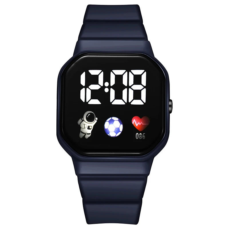2026 LED Digital Watch For Kids Boys Sports Waterproof Watches Girls Silicone Digital Watch Casual Childrens Electronic Reloj
