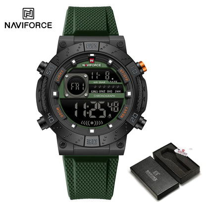 NAVIFORCE Men Watches Digital Quartz Silicone Military Watches for Men Chronograph Sport Waterproof Date Wrist Watch Man Clock