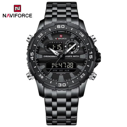 Men's Watches NAVIFORCE Original Trend Brand LCD Display Analog Digital Quartz Man Clock 30m Waterproof Luminous Male Wristwatch