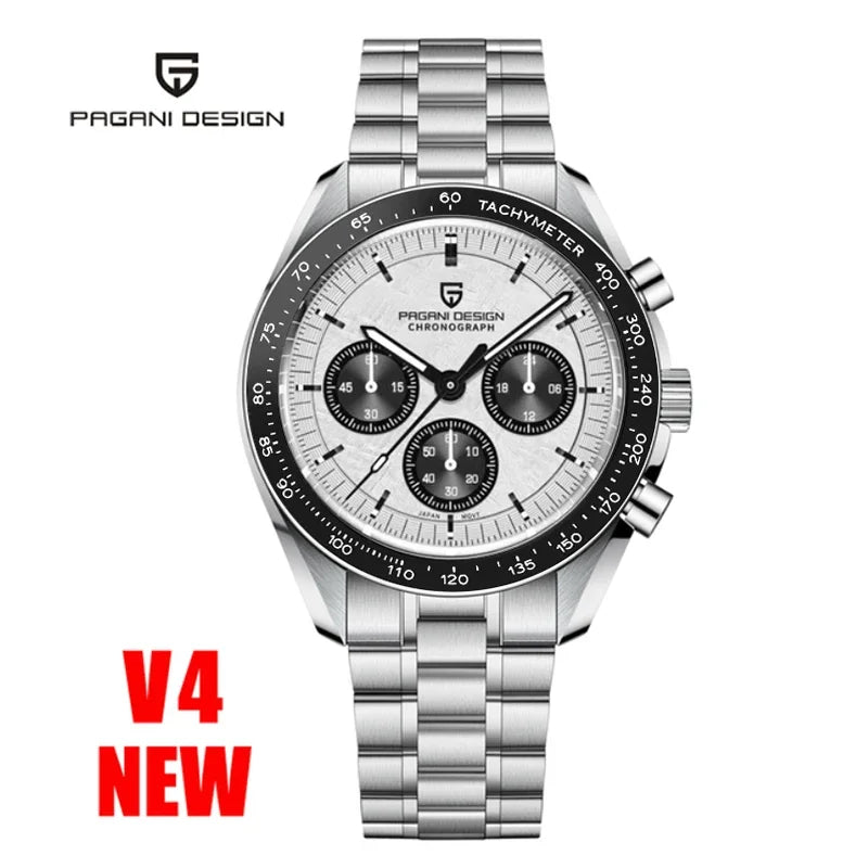 2026 New PAGANI DESIGN Mens Watches Top Brand Luxury Automatic Quartz Chronograph Waterproof Sport Stainless Steel Clock Relogio