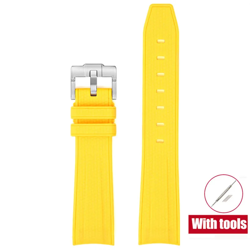 20mm Diving Strap for Omega X Swatch Joint MoonSwatch Men Women Arc Curved End TPU Rubber Bracelet for Rolex Watch Band Tools