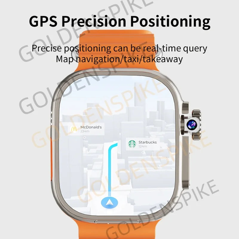 GOLDENSPIKE S10 Ultra MAX 4G Smartwatch Android Smart Watch With 448*528 180° Rotary Camera GPS WIFI Video Call NFC App Download