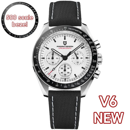 PAGANI DESIGN 2026 New V5 PD1701 Men's Watches Luxury Quartz Watch Men Sport Speed Chronograph AR Sapphire glass 100M Waterproof