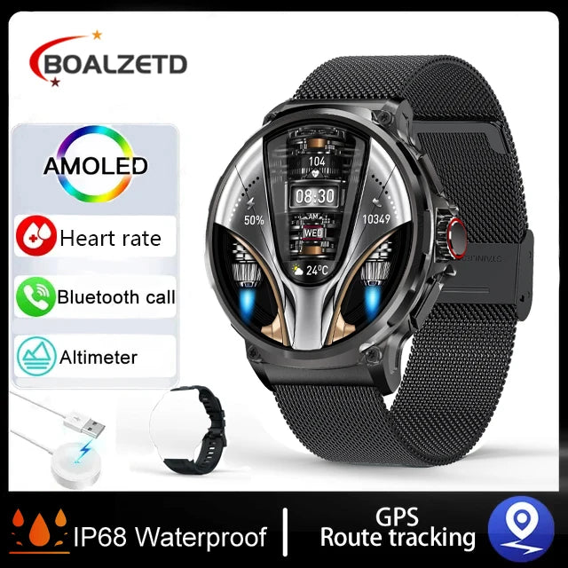 710mAh Battery Ultra GPS Smart watches Compass Watches Waterproof NEW For Men Women 2025 New Sports GPS Military Smart Watch Men