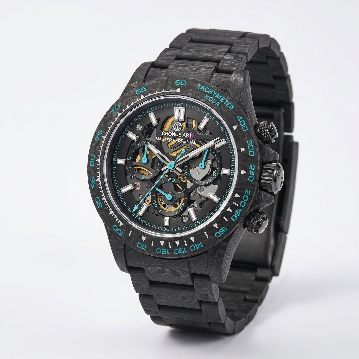 ChronoState CRONUSART CM01-027 – 42MM Automatic Chronograph Watch | Carbon Fibre Skeleton Timepiece