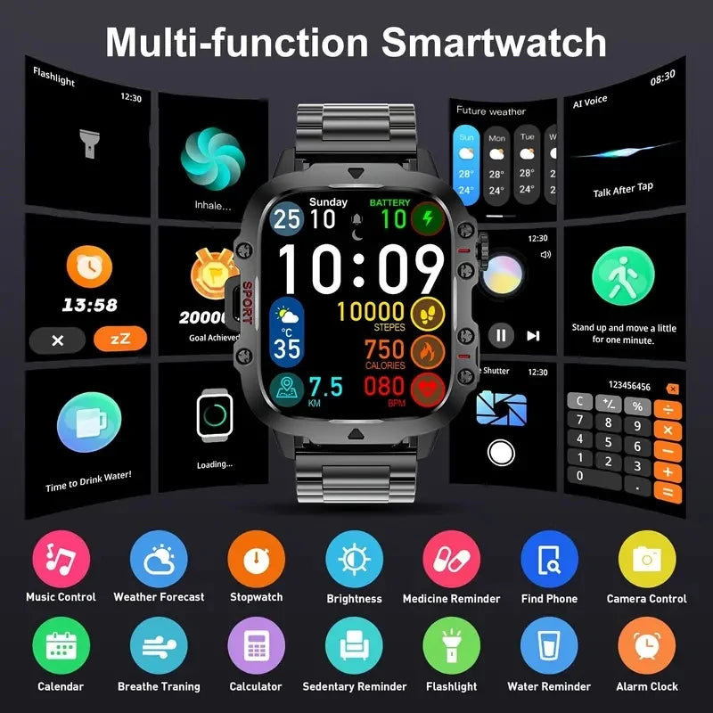 2026New NFC Smat Watch Women 1.96-inch Blood Pressure Heart Rate Bluetooth Call Female Health Smarwatches Ladies For Android IOS