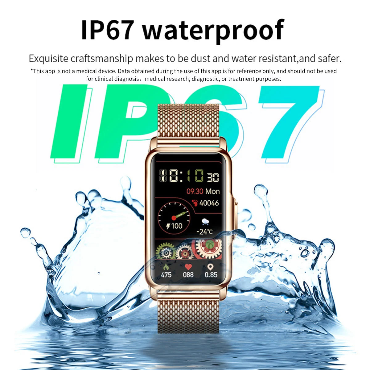 LIGE Smart Watch Men Women Fitness Smart Bracelet Sport Band Heart Rate Blood Pressure Monitor Waterproof Bluetooth Call Watches