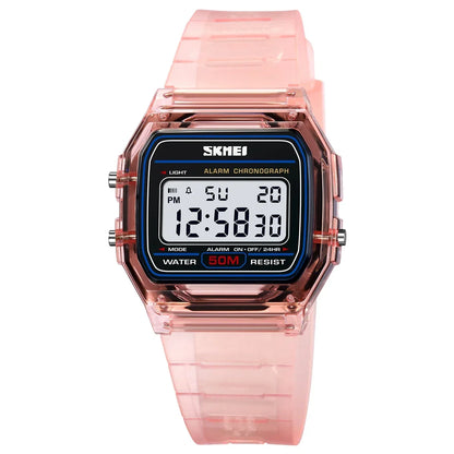 SKMEI 2056 Electronic Waterproof Sports Watch for Men Women Countdown Boy Girl Digital Date Wristwatches 1123 Reloj Masculino