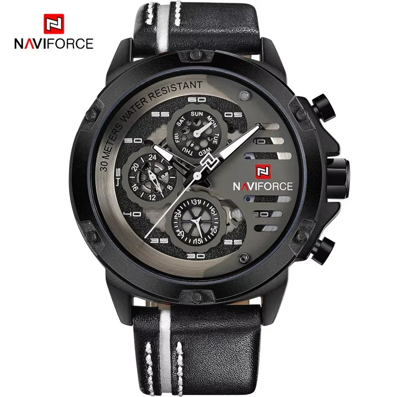 NAVIFORCE New Men's Sports Military Watch Men Business Clock Wristwatches Male Luxurious Smart Casual Watches Relogio Masculino