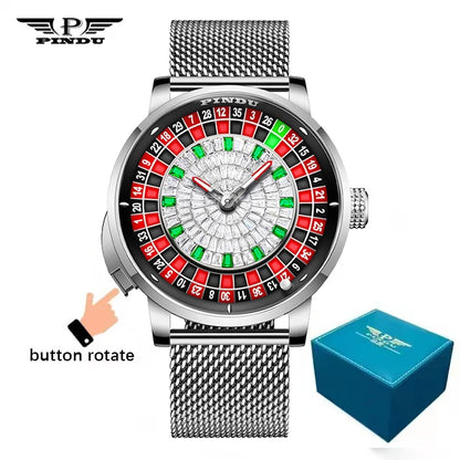 PINDU P6629 Roulette Watches  Design Movement Sapphire Men's Mechanical Watch