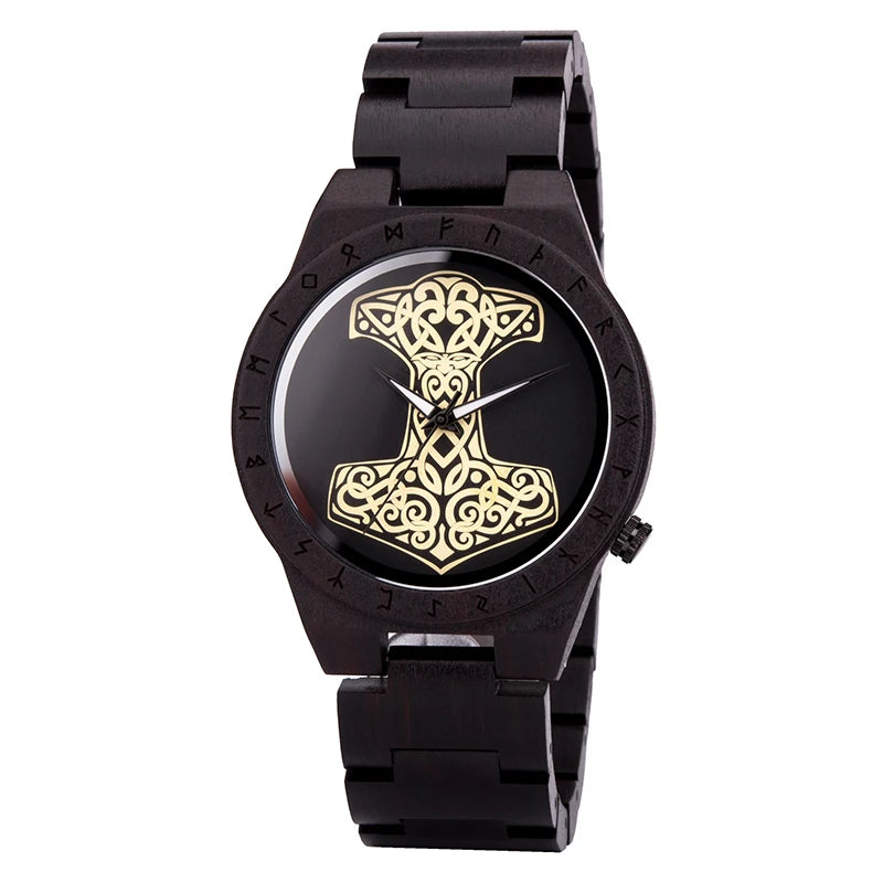 BOBO BIRD Wood Watches Relogio Masculino Watch for Men Viking Warriors Symbol Relojes Para Hombre часы мужские Logo Custom