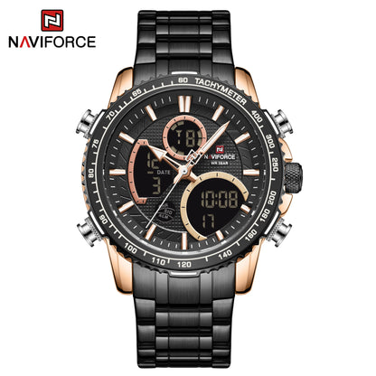 NAVIFORCE 2025 New Sport Watch for Men Luxury Original Wrist Watch Stainless Steel Mens Dual Display Military Waterproof Watches