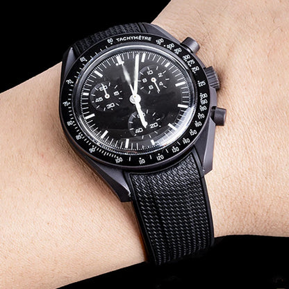 Rubber Watchband for Swatch X Omega Joint MoonSwatch Waterproof Sport 20mm Watch Strap Silicone Curved End Band for Men Women