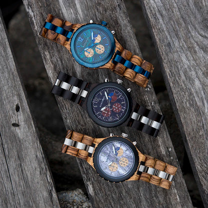 BOBO BIRD Wood Watch Men Luxury Stylish Watches Timepieces Chronograph Military Quartz relogio masculino Dropshipping Customized