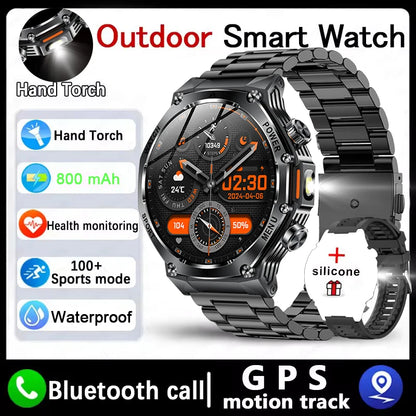New Rugged Outdoor Sports Smartwatch 1.8" 390*390HD screen 800mAh Long Battery Life Fitness Tracker Calorie Distance Smart Watch
