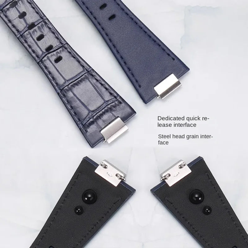 27 * 12mm 1853 PRX T137 watch strap for Tissot PRX men 40mm T137.407/T137.417 raised strap plain/bamboo/lychee pattern watchband