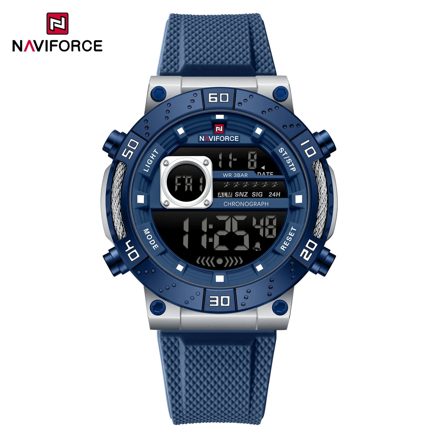 NAVIFORCE Men Watches Digital Quartz Silicone Military Watches for Men Chronograph Sport Waterproof Date Wrist Watch Man Clock