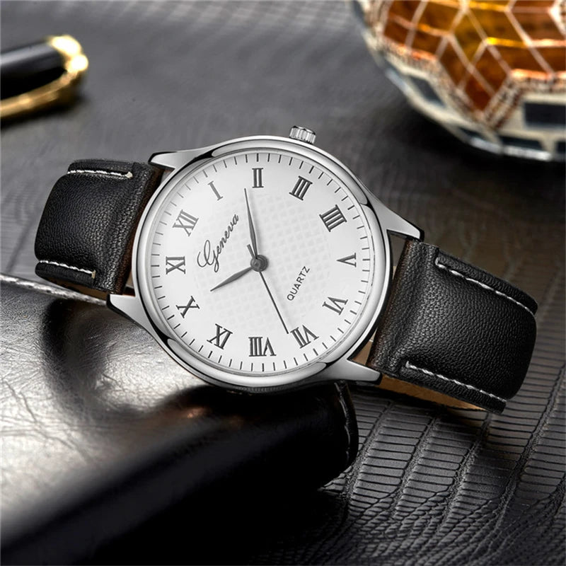 ChronoState Black Rose Gold – Luxury Quartz Business Watch | Waterproof Leather Men’s Watch