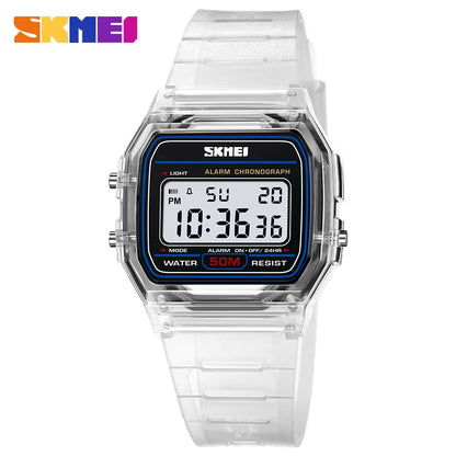 SKMEI 2056 Electronic Waterproof Sports Watch for Men Women Countdown Boy Girl Digital Date Wristwatches 1123 Reloj Masculino