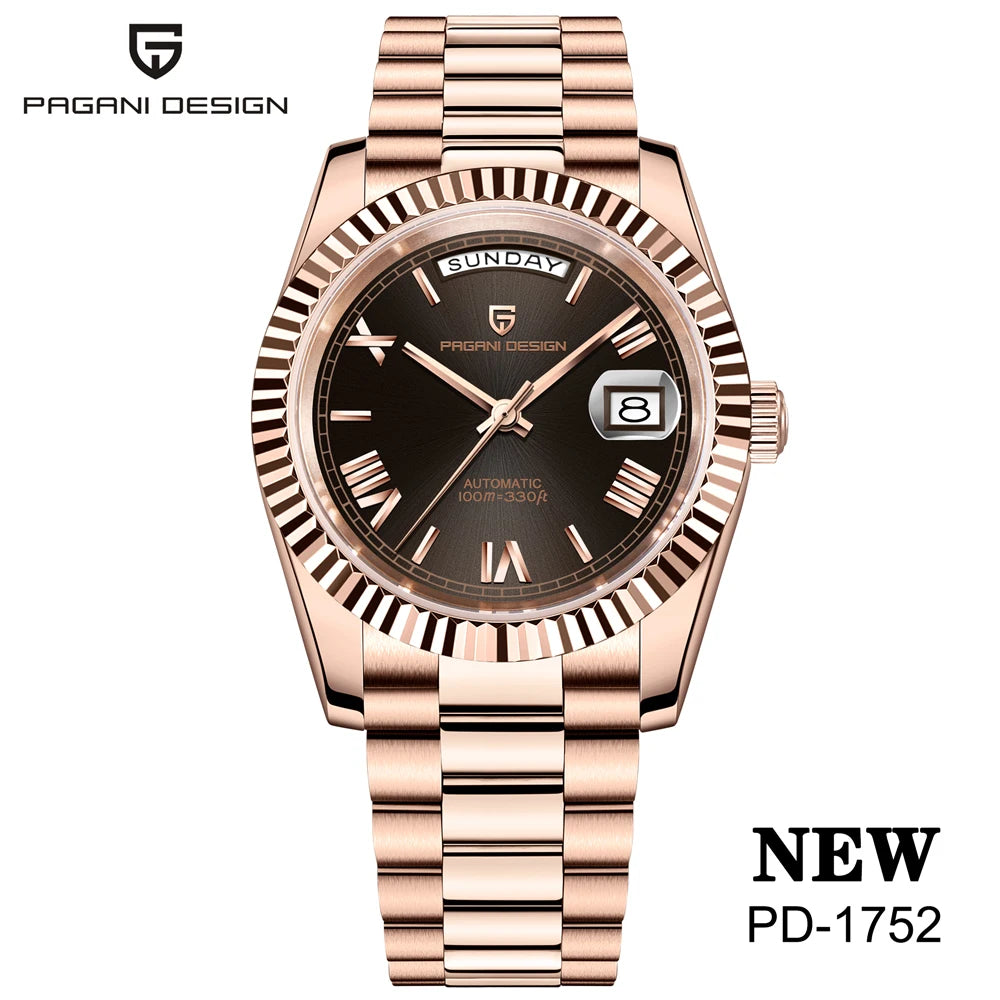 2026 New PAGANI DESIGN Men's Watches Mechanical Top brand Luxury Automatic Watch For Men AR Sapphire glass Calendar Wrist watch