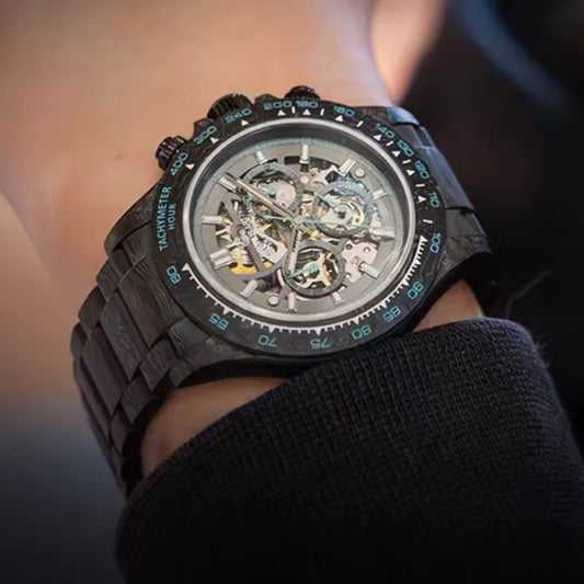 ChronoState CRONUSART CM01-027 – 42MM Automatic Chronograph Watch | Carbon Fibre Skeleton Timepiece