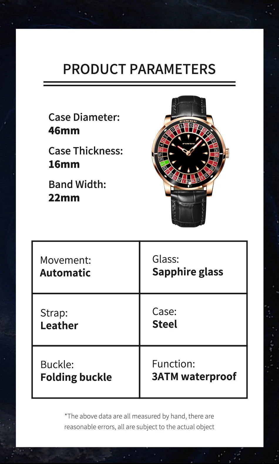PINDU 2024 Jacob  Design Luxury Mechanical Leather