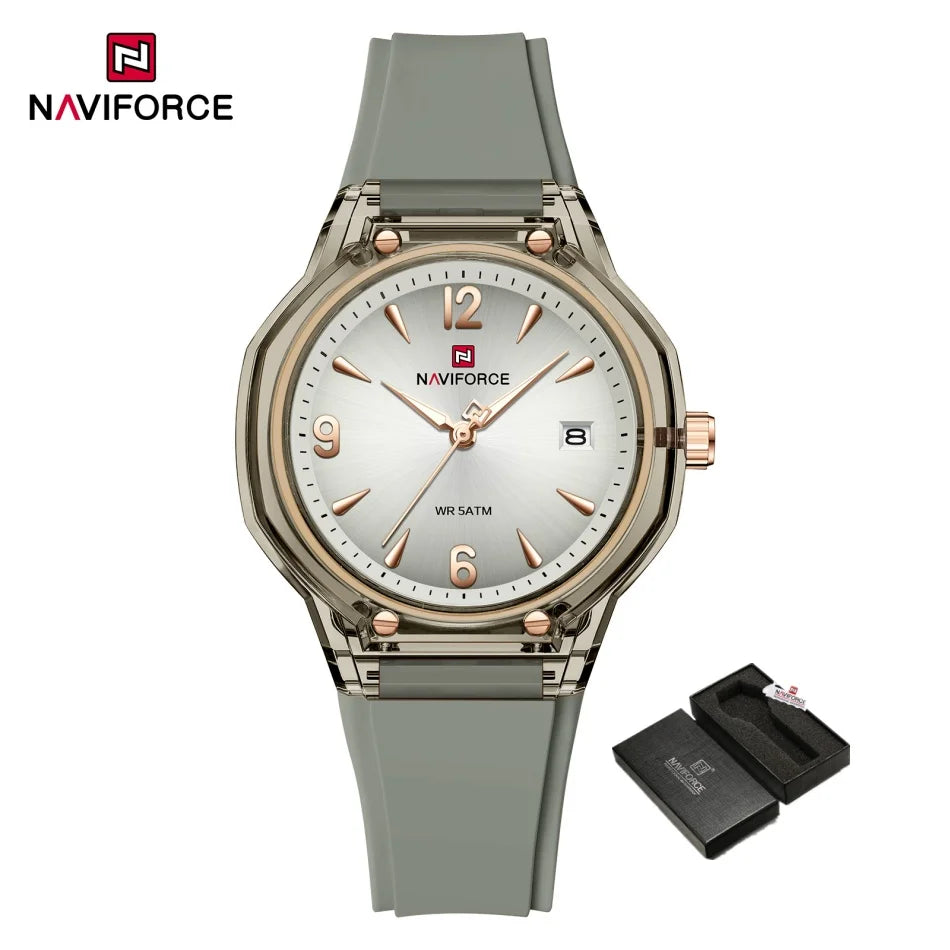 NAVIFORCE Luxury Watches for Women 2026 Ladies Fashion Quartz Calendar Waterproof Luminous Clocks