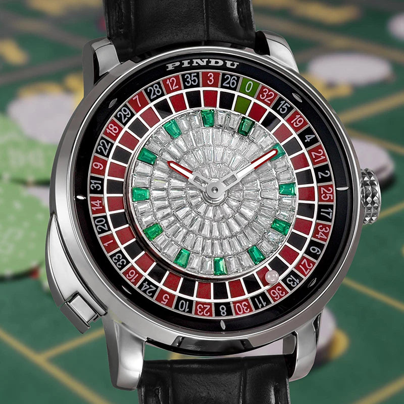 PINDU P6629 Roulette Watches  Design Movement Sapphire Men's Mechanical Watch