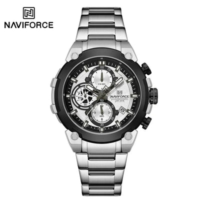 NAVIFORCE Man Watch Fashion Sports Chronograph Waterproof Men's Watches Calendar Display Military Quartz Male Watch Reloj Hombre