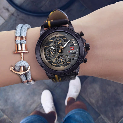 NAVIFORCE New Men's Sports Military Watch Men Business Clock Wristwatches Male Luxurious Smart Casual Watches Relogio Masculino