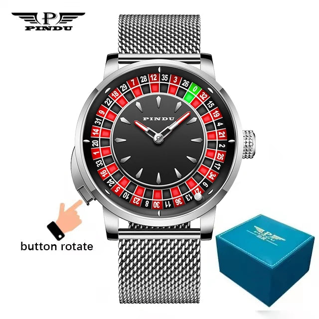 PINDU P6629 Roulette Watches  Design Movement Sapphire Men's Mechanical Watch