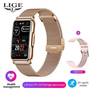 LIGE Smart Watch Men Women Fitness Smart Bracelet Sport Band Heart Rate Blood Pressure Monitor Waterproof Bluetooth Call Watches