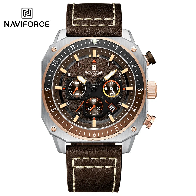 New NAVIFORCE Trend Fashion Man 30m Waterproof Watches 24 Hours and Date Display Wristwatch Male Casual Clocks Relogio Masculino