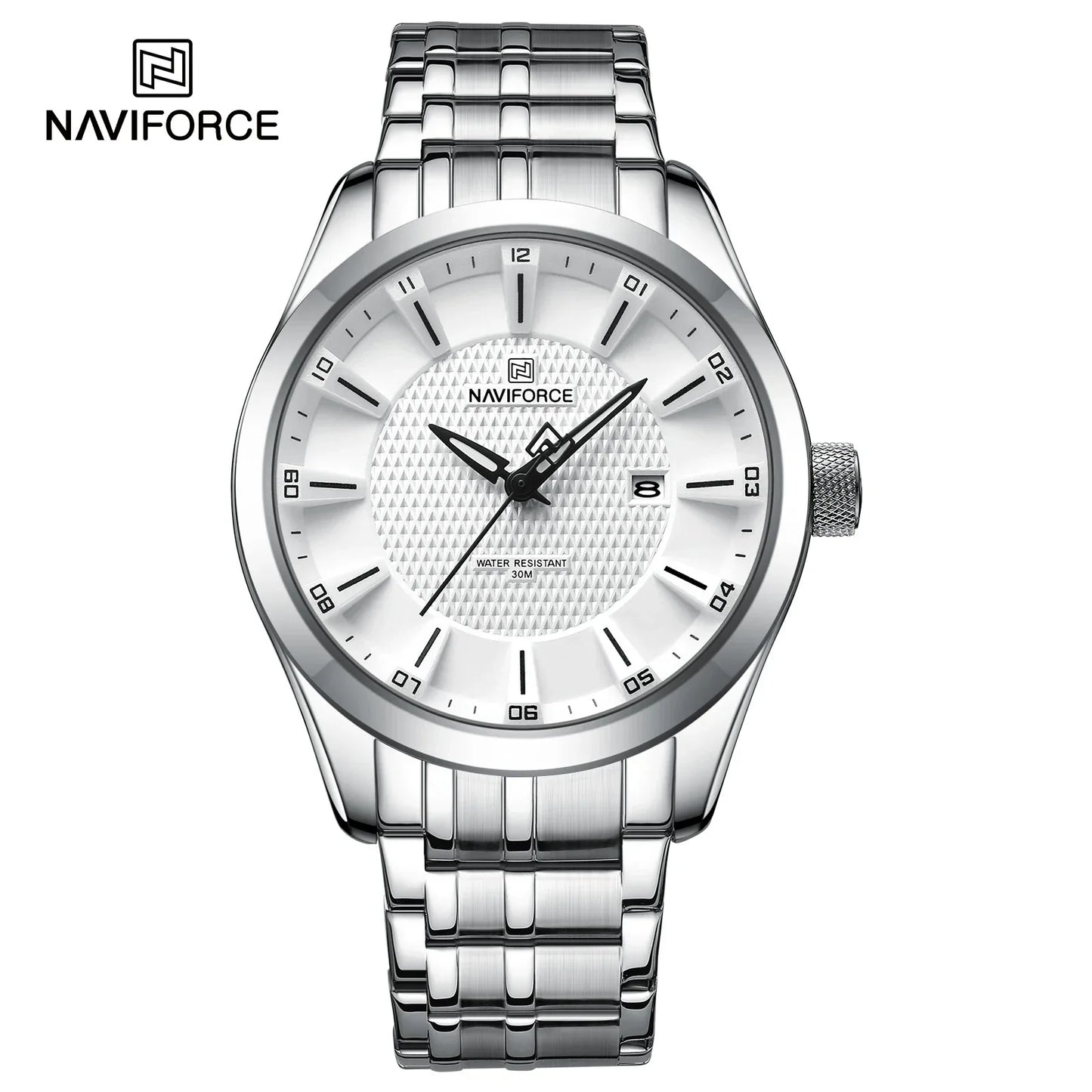 NAVIFORCE Brand Business Luxury Watch Men Clock Waterproof Luminous Quartz Stainless Steel Wristwatch Fashion Mens Watches