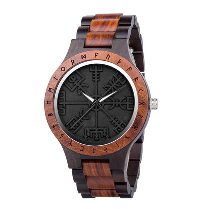 BOBO BIRD Wood Watches Relogio Masculino Watch for Men Viking Warriors Symbol Relojes Para Hombre часы мужские Logo Custom