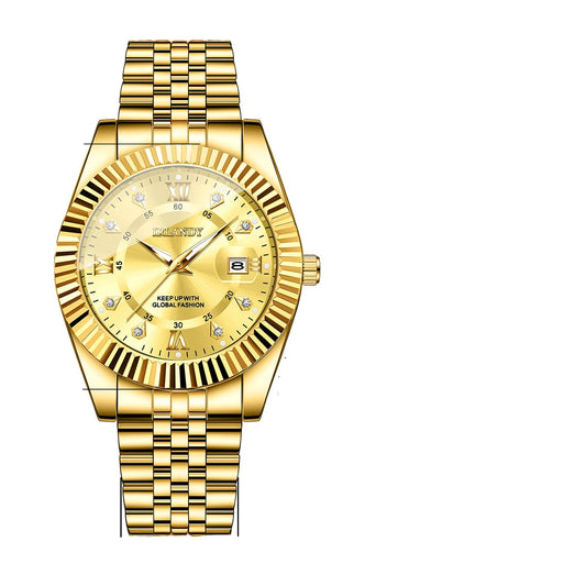 ChronoState Roma Crystal – Luxury Quartz Business Watch | Rhinestone Calendar Steel Men’s Watch