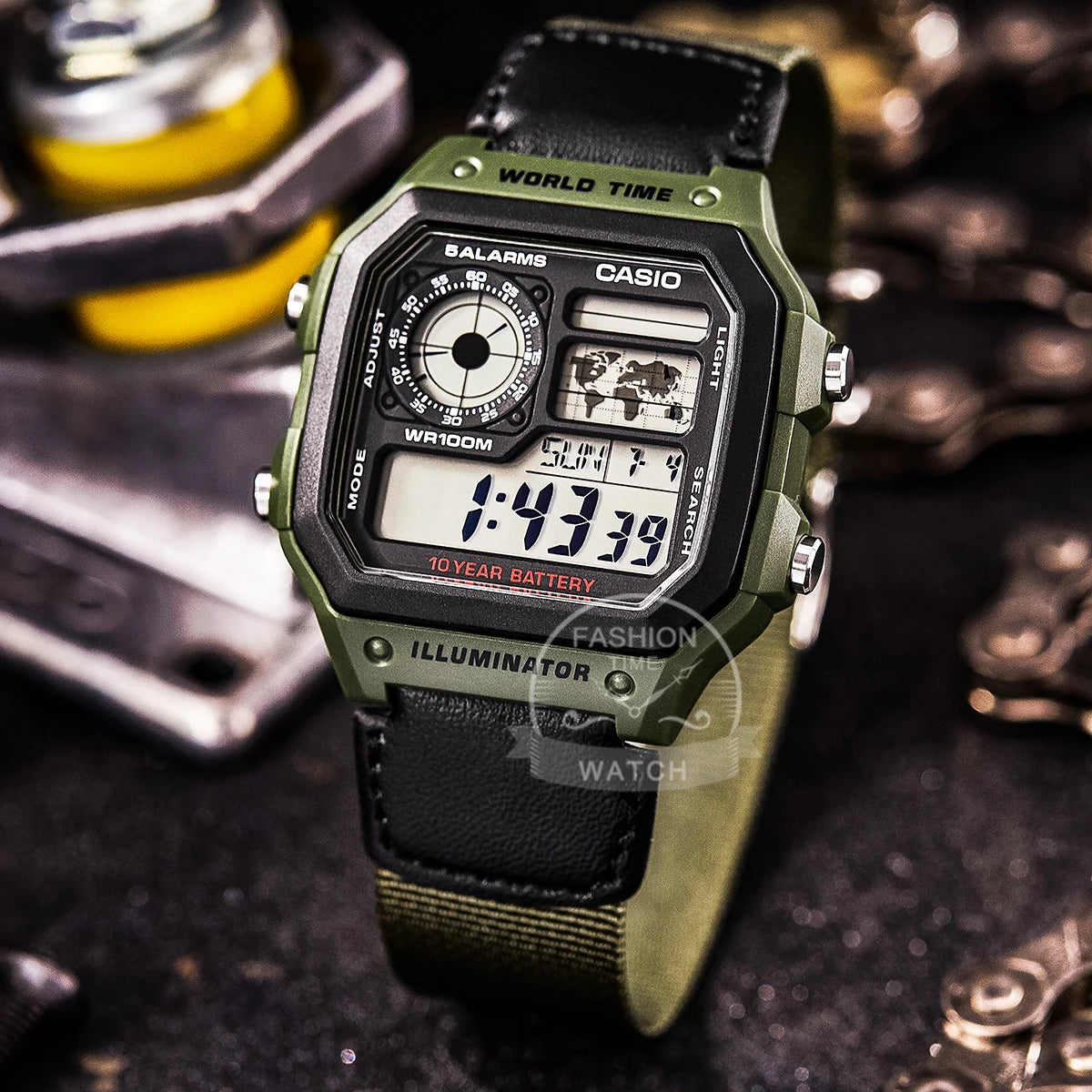Casio Men's Retro Digital Watch Multifunctional Classic Style Timepiece AE-1200WHB-3B
