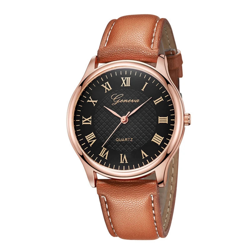 ChronoState Black Rose Gold – Luxury Quartz Business Watch | Waterproof Leather Men’s Watch