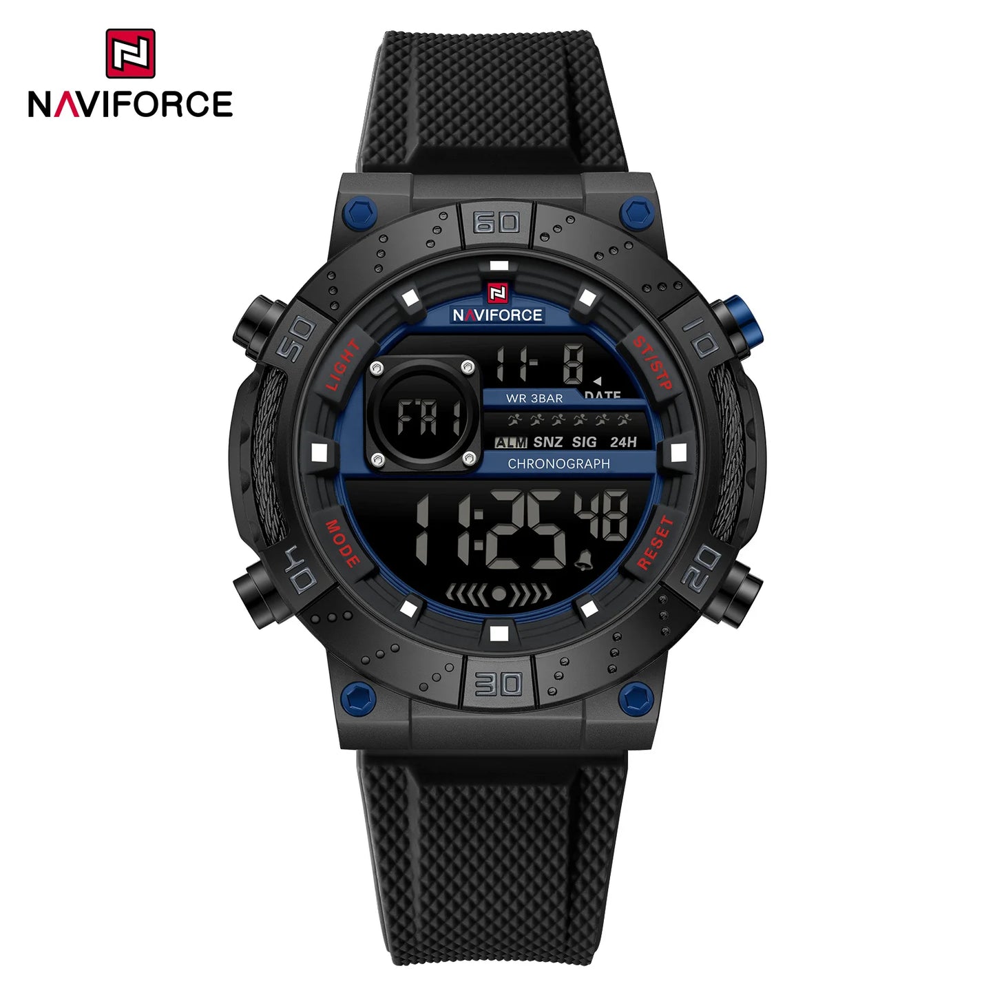 NAVIFORCE Men Watches Digital Quartz Silicone Military Watches for Men Chronograph Sport Waterproof Date Wrist Watch Man Clock