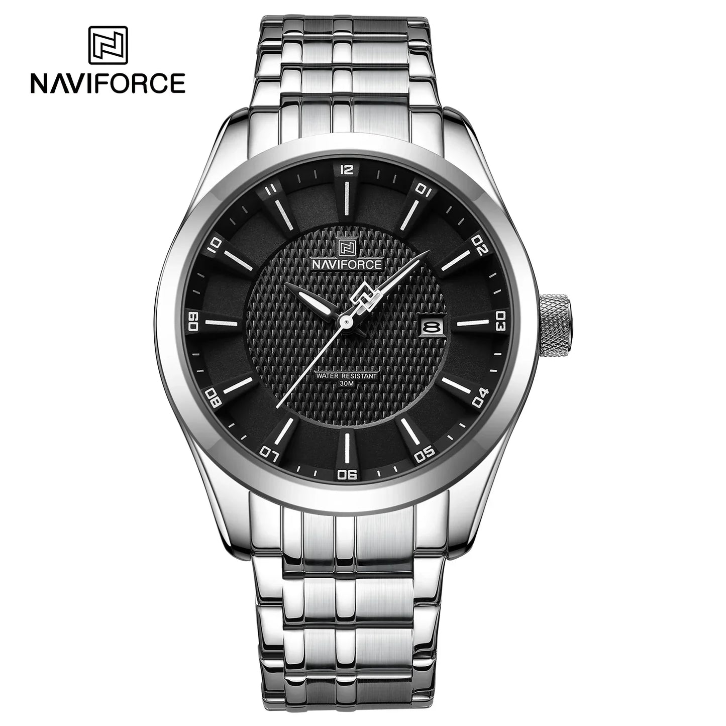 NAVIFORCE Brand Business Luxury Watch Men Clock Waterproof Luminous Quartz Stainless Steel Wristwatch Fashion Mens Watches