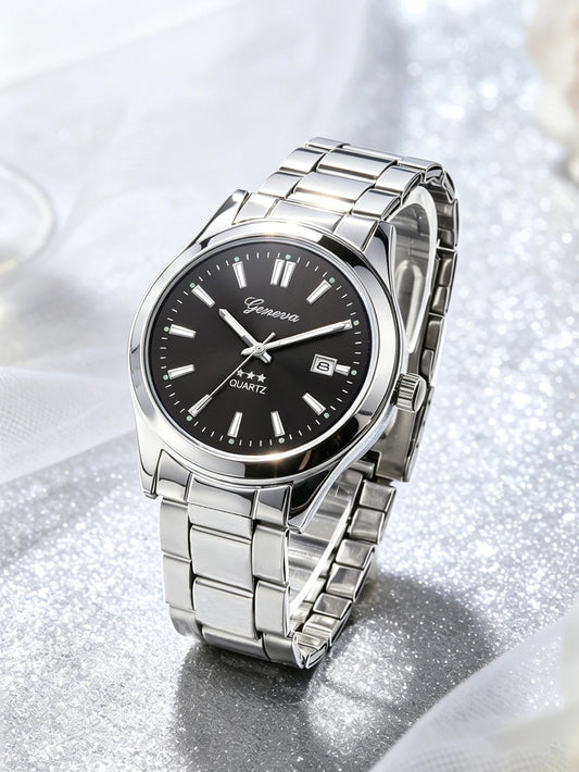 ChronoState Elegance Calendar – Women’s Quartz Steel Watch | Fashion Daily Wristwatch